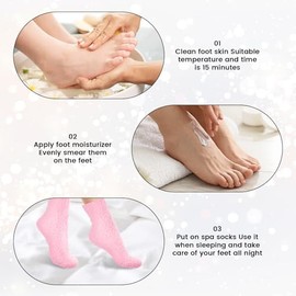 3 pares de calcetines de aloe hidratantes para reparar pies secos agrietados, calcetines de gel para dormir suavizantes con infusión de gel, calcetine