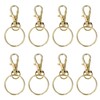 100PCS Gold Lobster Claw Clasp with Key Rings Rustproof Metal