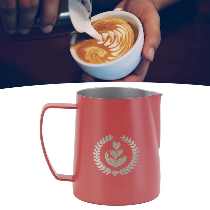 Frothing Pitcher 304 Stainless Steel Pull Flower Cup Coffee Milk
