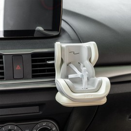 Doll Car Seat with Air Vent Clip for for 17cm Dolls – Car Ornament, Perfect for Blind Box Collectors & Car Decor (Grey)