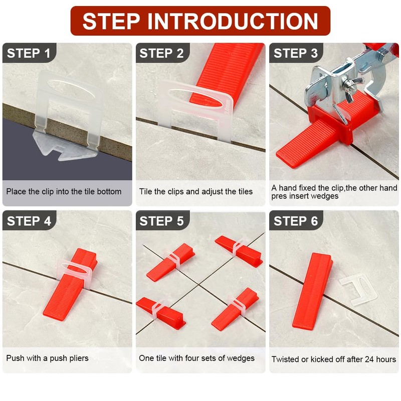 Flintronic Tile Wedges Pack of 100 Plastic Laminate Spacers