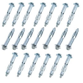 Dsjnf M4 x 46 Metal Drywall Anchor Bolts Hollow Transmission Bolts Gypsum Wall Anchor Bolts Hollow Door Anchors Carbon Steel Hollow Drywall Anchor Fasteners Silver 20PCS