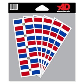 Dominican Repub Flag Sticker Decal for Helmets (Football, Baseball, Softball, Hockey, Lacrosse, Etc.) 50 Stickers The Original Award Decals Premium 20mil Thick Helmet Decals Made in the USA since 1976