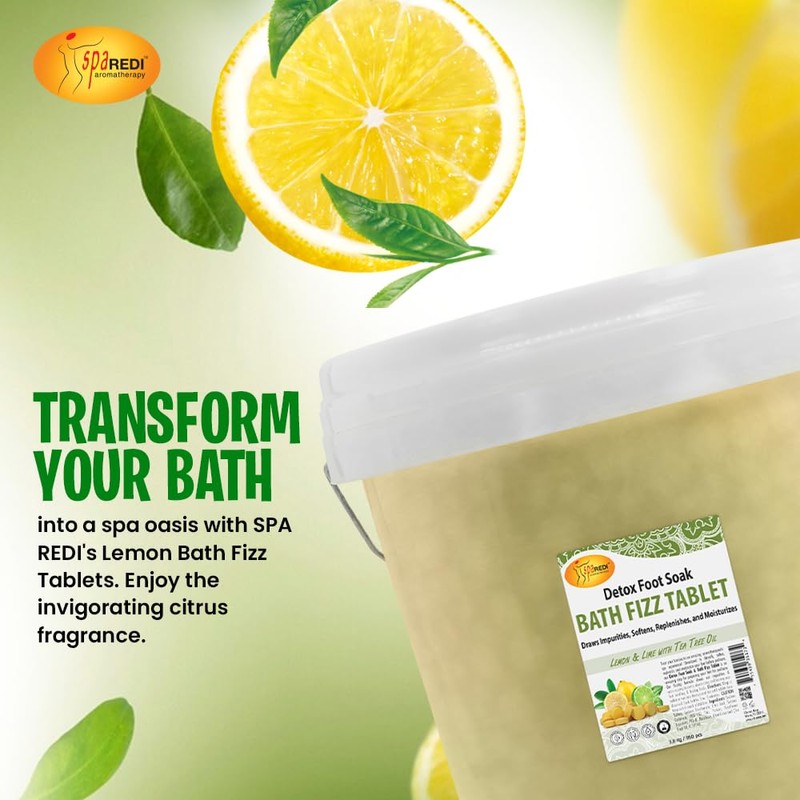 SPA REDI - Bath Fizz Tablets - Lemon Scented -