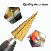Tworider 3pcs Metric Step Drill Bit, Hss Step Drill Bit