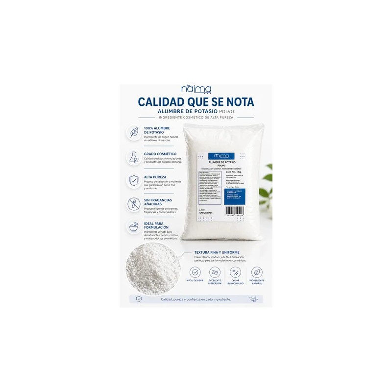 Piedra Alumbre Natural Polvo 3kg