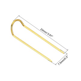 PATIKIL Fork Pins, 100 Pcs Stainless Steel Sewing U-Pins 0.9" Double Blocking Pin for Sewing Jewelry Fabric Craft DIY, Golden