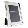 Frametigo Silver Plated White Mount Photo Frame - Fits Photo