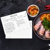 KTFNOMES 100 Count Recipe Cards, Recipe Cards 4x6 Rustic White,