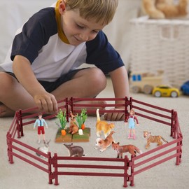 Horse Fence Toy, 40 Pieces Horse Corral Fencing Accessories Toy, 15.5 x 6.5 cm Micro Landscape Decoration, Fence Paddle Farm Toy Decorations, Plastic Farm Fence, Educational Gift