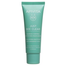 Apivita Just Bee Clear Crema Anti-Imperfecciones Matificante Hidratante 40ml - para pieles grasas con tendencia acneica e imperfecciones - con propóleo AmC patentado y ácido salicílico vegetal