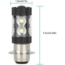 2 bombillas LED de 80 W H6, súper blancas y brillantes, para ATVS, YFS, YFZ, Bruin, YFM350, 200, 350, 400, 450, 660, 700, Raptor Blaster 200, Banshee, motocicleta, motocross