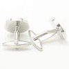 Z・Y・F Cufflinks, Natural White Butterfly Shells, Unique Presence, Men's, Women's,