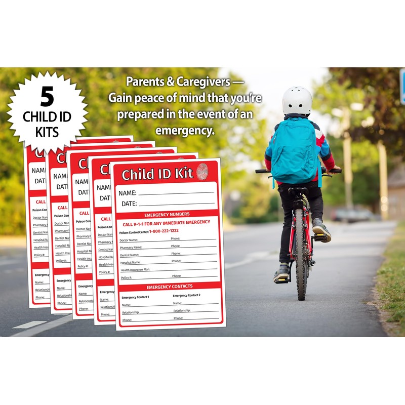 Child ID Fingerprint Kits (5 Pack) - Finger Print Kits