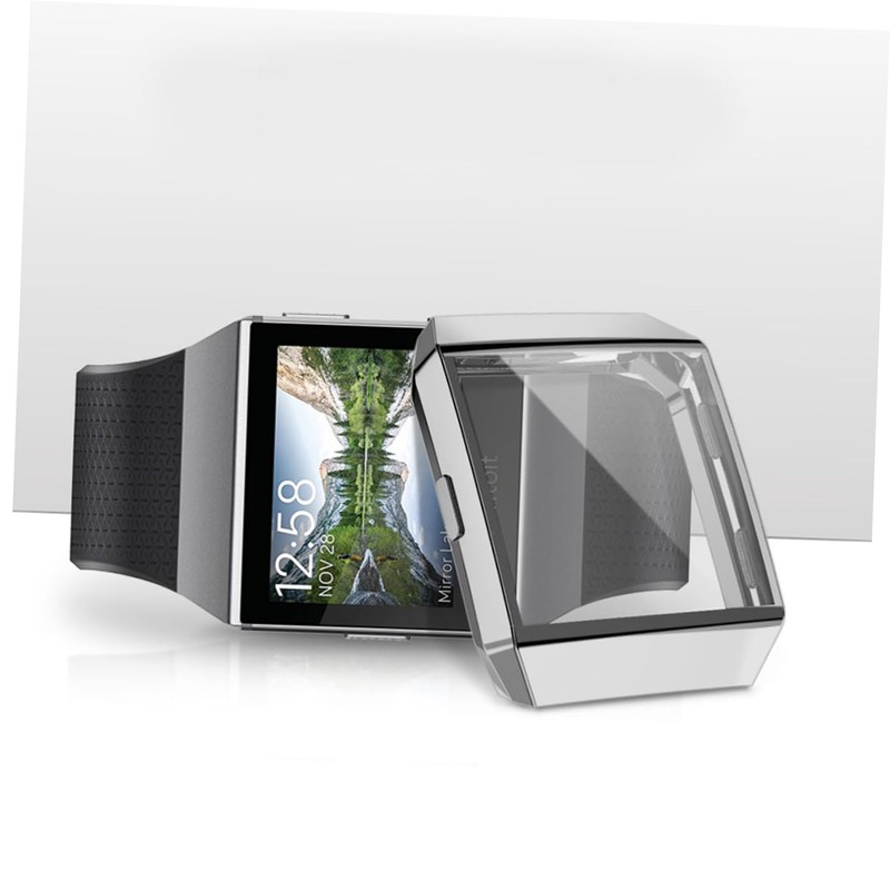 Mikinona TPU Watch Frame Protector Case Silver Protective Cover Fingerprint