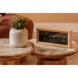 Karlsson Neat Rectangle Alarm Clock – Black – 26 x 5.4 x 12.8 cm – Rectangle – Bamboo – Alarm Clock for Bedroom