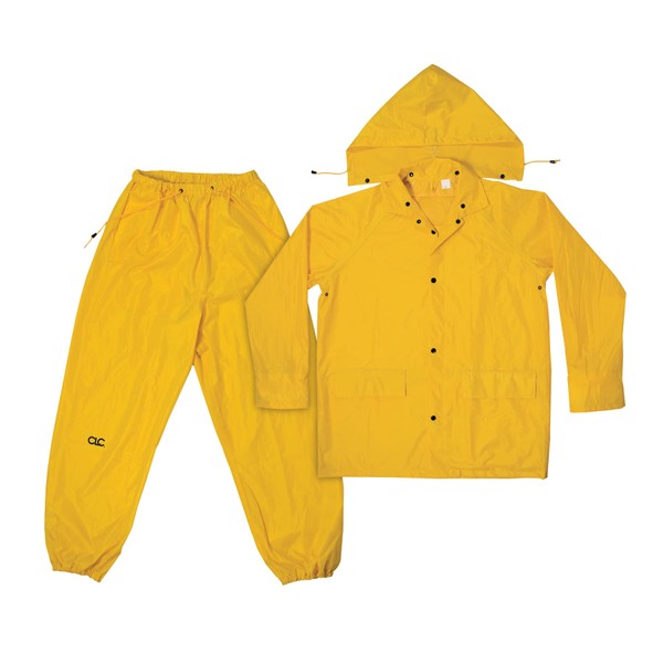 CLC Custom Leathercraft Rain Wear R1024X Yellow Polyester 3-Piece Rain Suit, 4XLarge