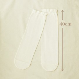 Kurashikinu Chilly Socks, 100% Silk, Natural Material, Unisex, Sensitive Skin, Dry Skin, Cold Skin, Cold Retention, Warm, Layered Shoes, Made in Japan, Silk Round Toe Socks, Kinari, white, Free size