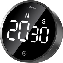 technoline Modern Kitchen Timer Countdown Timer Digital Round Lighting (ECO) Touch Glossy Black