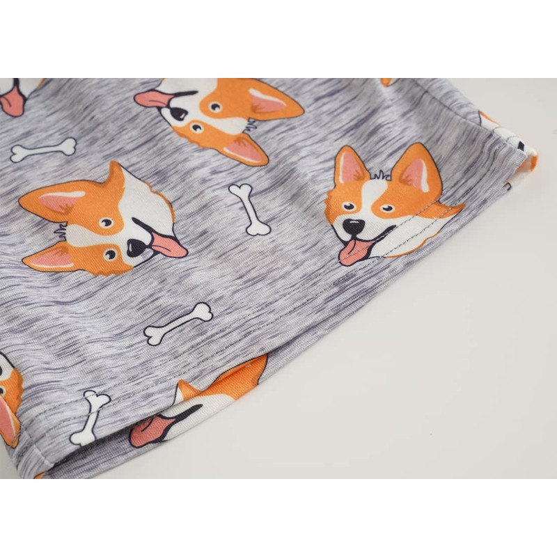 Hupohoi Big Girls Lovely Summer Cartoon Sleepwear Sets Cartoon Puppy