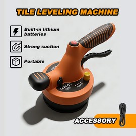 MUFASHA Tile Vibration Tool - 55Lbs Suction, 100-16000RPM Adjustable Frequency, 2000mAh Built-In Lithium Battery to Boost Work Efficiency, Securely Handle Large Tiles Up to 31" x 31"