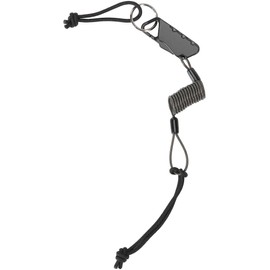 North Peak NP-3344 BK Snowboard Leash Cord [Maximum Leash Length 31.5 inches (80 cm) / Includes Anti-Theft Dial Lock / Bore Boot Joint Included