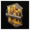 EMOS Weihnachtskrippe mit handbemalten Figuren, Weihnachtsdekoration mit 5 LEDs, warmweißes