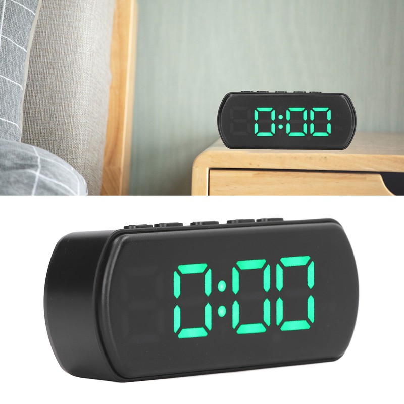 Digital Alarm Clocks Snooze Temperature 12 24Hr Small Electronic Desk