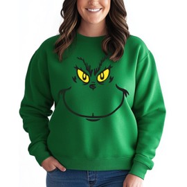 United BLVD Christmas Sweatshirt for Adults Holiday Crewneck Long Sleeve Funny Graphic Cute Christmas Sweatshirt (XL, Irish Green)