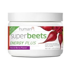 HumanN HumanN SuperBeets Energy Plus with Grape Seed Extract - Beet Root Powder, Green Tea Extract, Caffeine, Vitamin C - Non-GMO - 5.87oz