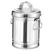 CONGARTENO Vintage Galvanized Metal Bucket Ashtray with Lid Compact Desktop