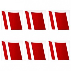 6 Pcs Wheel Rim Decal Stripes Car Decals, Reflective Car Wheel Decals Stickers, Tire Stickers for Cars 2.36 X 2.75 Inch Automotive Decals Hash Stripe Stickers for 18-21 Inch Wheels(Red)