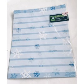 Holiday Time New 90 Address Labels Snowflakes 2 5/8” x 1” Blue White