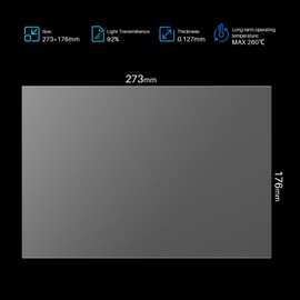 ELEGOO PFA Release Liner Film 3 piezas para Saturn 8k/ Saturn 2/ Saturn 3/ Saturn 4/Saturn 4 Ultra Resina 3D Impresora 273 x 176 mm, 0,127 mm de grosor