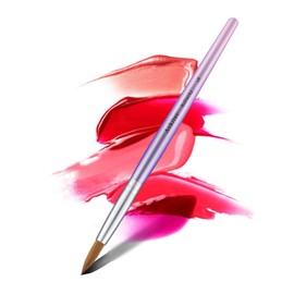 Aokitec 100% Kolinsky Acrylic Nail Brush #18 Oval Crimped Sable Acrylic Brush Wood Nail Art Brush for Acrylic Application Manicure Tool（Purple）