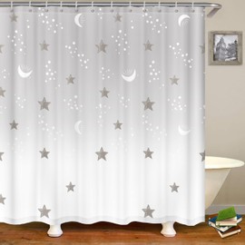 SwiftBurst Plastic Shower Curtain, Transparent Transparent Shower Curtain Bathroom Accessory Size: 183 x 183cm