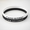 2-pack-GOD IS FIRST BRACELET I AM SECOND Motivational Message man