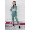 PRETTYGARDEN Women's Color Block 2 Piece 2025 Fall Tracksuit Crewneck