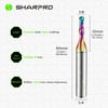 SHARPRO Carbide Ball Nose End Mill Bits 1/4 Inch Shank