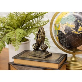Dicksons Called to Pray Praying Hands 5 x 3 inch Gray Resin Stone Table Figurine