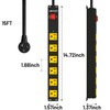 Power Strip 2700J Surge Protector, Heavy Duty Power Strips with