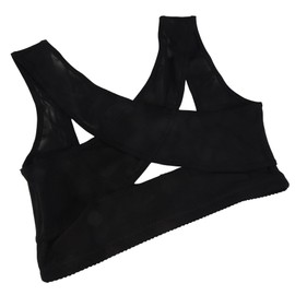 xelea Ladies Women Adjustable Shoulder Back Posture Corrector Chest Brace Support Belt-Black-L