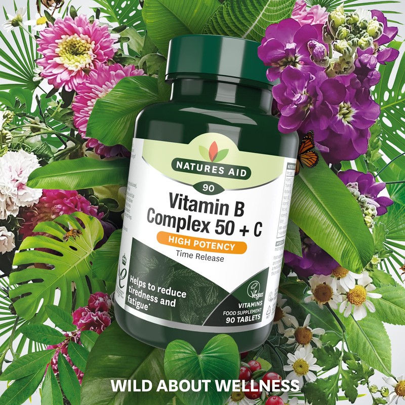 Natures Aid Vitamin B Complex 50 + C (High Potency)