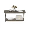 Furinno Modern Simplistic Criss-Crossed Coffee Table, 35.4 in x 19.6