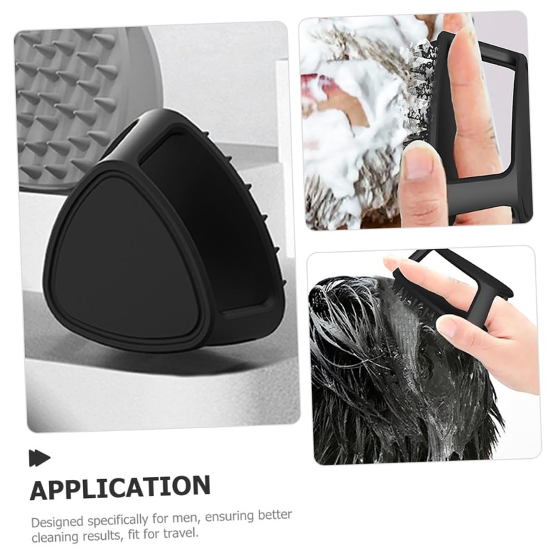SAFIGLE Men Beard Brush and Scalp Scrubber Hair Wash Comb