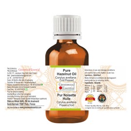 Greenwood Essential Pure Hazelnut Oil (Corylus avellana) Natural Therapeutic Grade Cold Pressed 30 ml (1 oz)