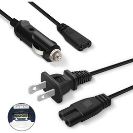 Electric Lunch Box 110V V-Type Angle/24V Flat Angle ,ONLY Compatible with 4 Power Jacks Electric  Warmer, for /Home Use 31-Inch,Heated Lunch Box Replacement Power Cord - Color: A