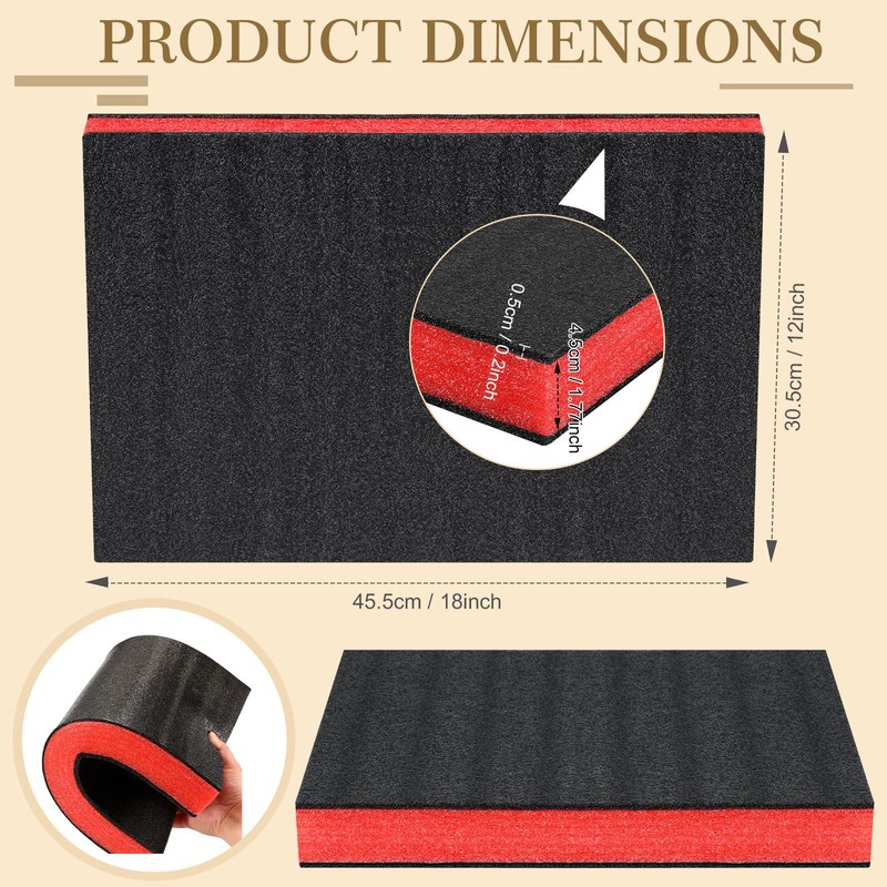 Frienda 3 Pcs Tool Box Foam Organizers, 18 x 12