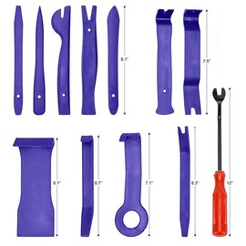 AIMALL 12PCS Car Trim Removal Tool Kit – Auto Pry Bar Set for Dash Panel, Door Interior, Upholstery & Audio Install – Durable Lightweight Blue Tools