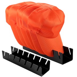 AIOUHMYM Pack of 2 Baseball Cap Holder, Cap Holder, Acrylic Hat Stand, Plastic Cap Organiser, Hat Holder for Bedroom, Dresser, Desktop, Baseball Caps, Hats Storage (Holds 14 Hats, Black)